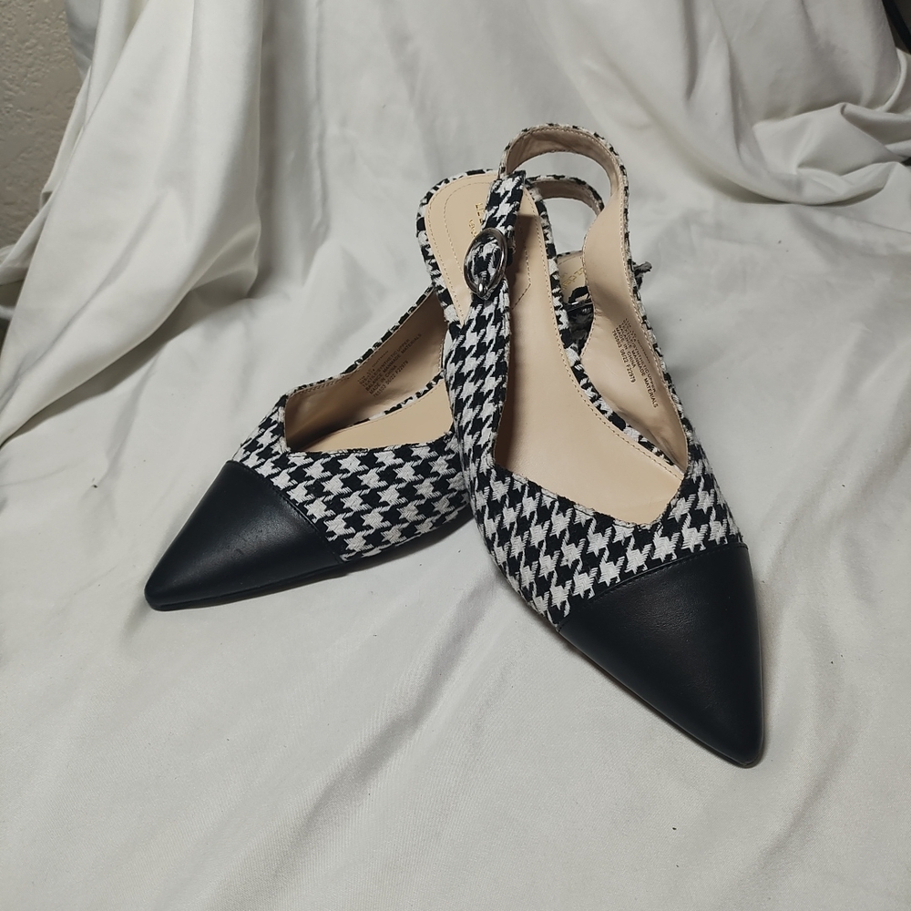 Liz Clairborne - Chic Houndstooth Slingback Flats
